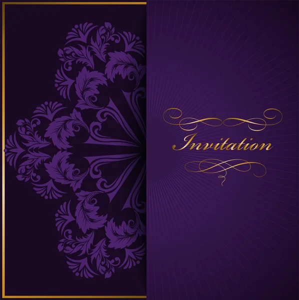 Purple invitation — Stock Vector