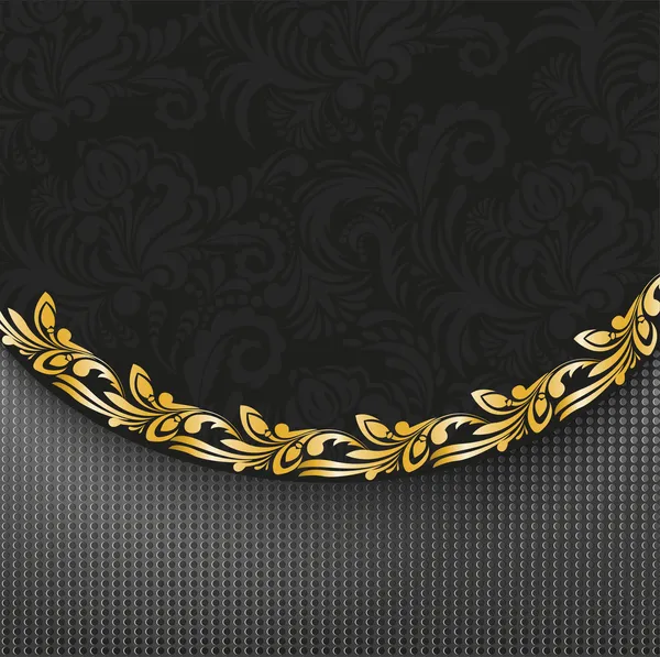 Fondo nero con un ornamento Vettoriali Stock Royalty Free