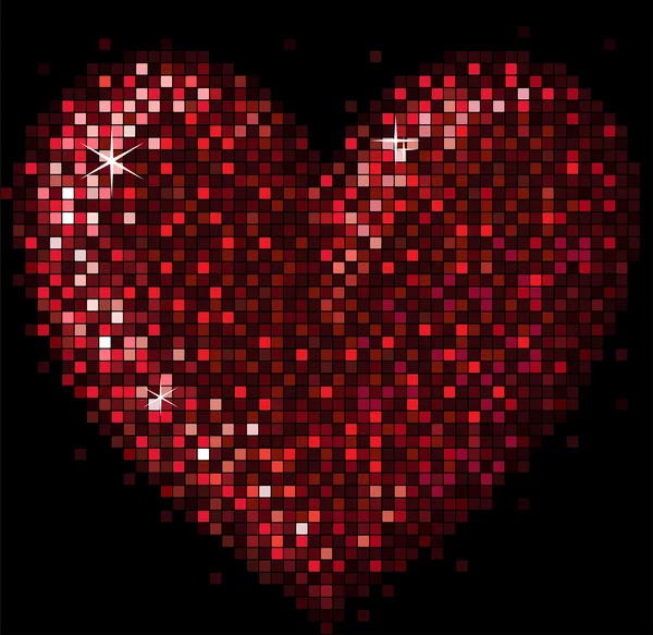 Corazón de mosaico — Vector de stock