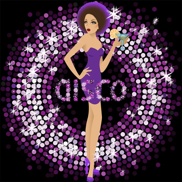 Girl of DISCO — Stock Vector