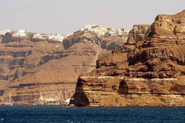 Vista panorâmica da cidade de Santorinis — Fotografia de Stock