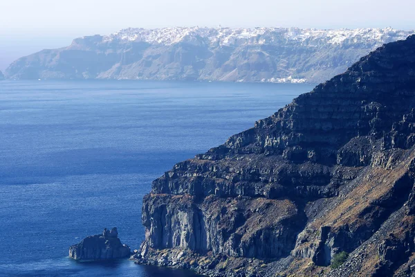 Vista panorâmica da cidade de Santorinis — Fotografia de Stock