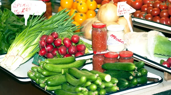 Verduras frescas en el mercado — Foto de Stock