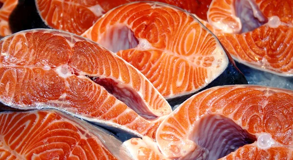 Salmon fish sliced Stock Image
