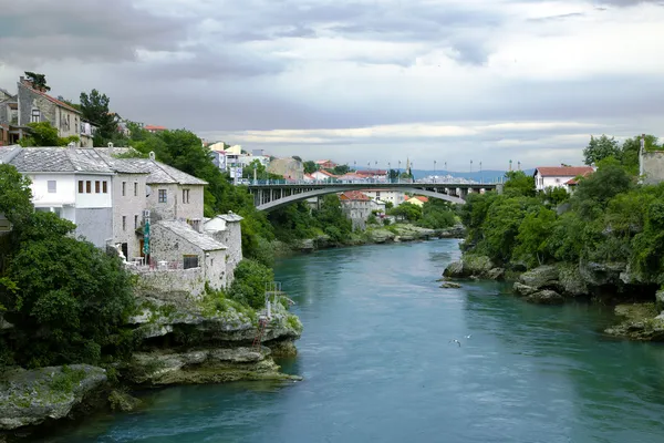 Mostar city and bridge — Stock Photo, Image