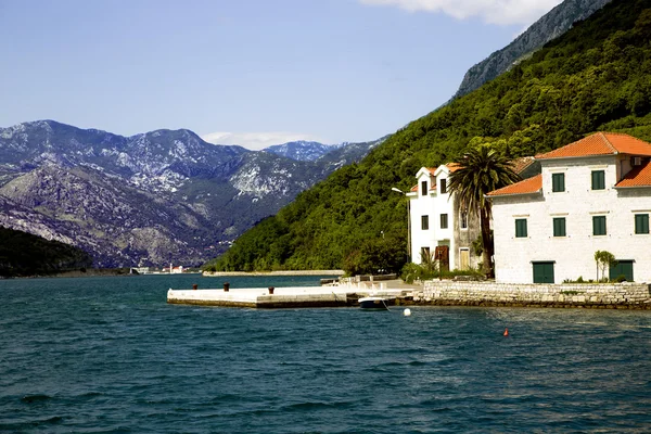 Panoramic view of Boka Kotorska Bay Royalty Free Stock Images