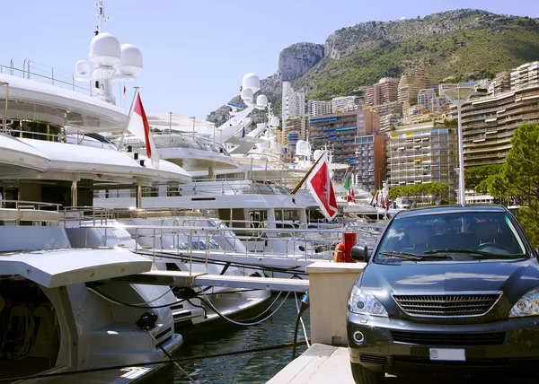 Князівства Монако Montecarlo Марина гавань Панорама — стокове фото