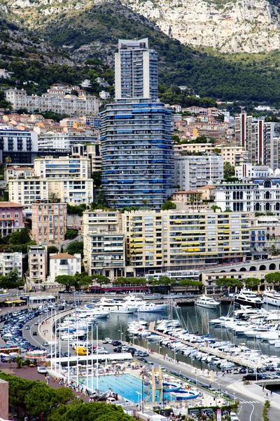 Panorama przystani marina Montecarlo — Zdjęcie stockowe