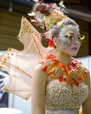 güzel bir kız ile sanatsal make - up