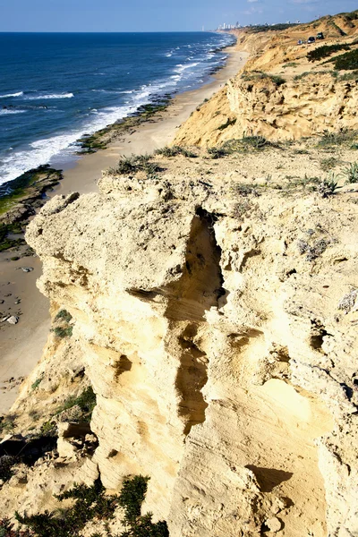 Sandy mountains on a Arsuf coast — Stock Photo, Image