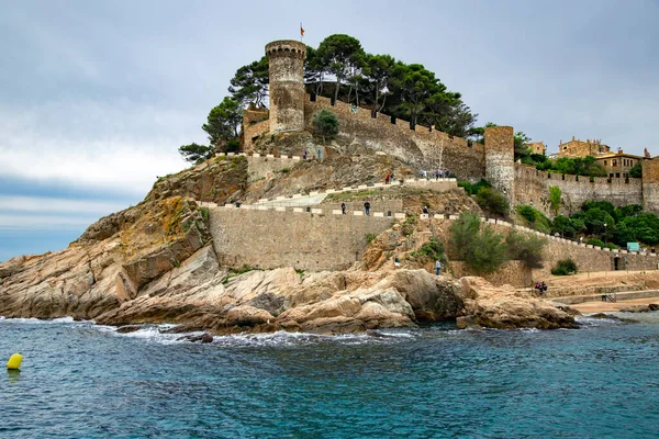Spain Catalonia Lloret Mar September 2021 Fortress Tossa Mar Vila — Stock Photo, Image