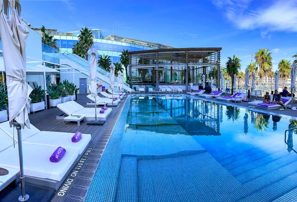 Spanien Barcelona September 2021 Rekreationsområde Med Pool Hotel Eller Hotel — Stockfoto