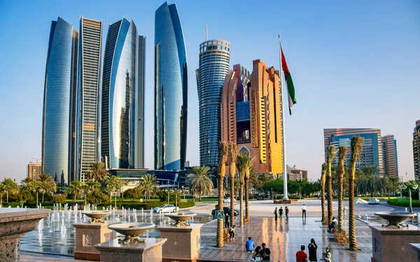 Emiratos Árabes Unidos Abu Dhabi Noviembre 2021 Vista Los Rascacielos — Foto de Stock