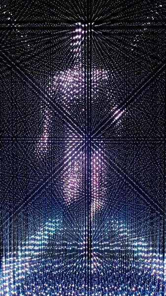 Uae Dubai November 2021 Light Electronic Panels Exposition Russian Pavilion — Stock Photo, Image