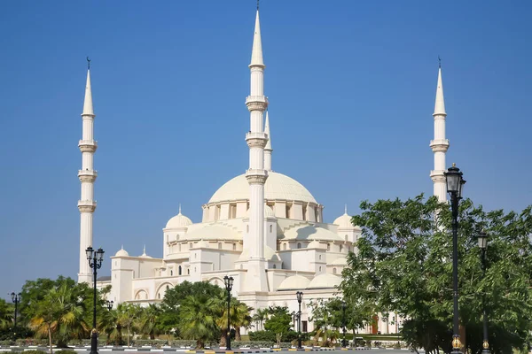 Sjeik Zayed Moskee Met Zes Minaretten Belangrijkste Moskee Het Emiraat — Stockfoto