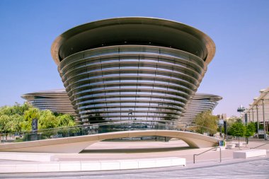 BAE, DUBAI, NOVEMBER, 2021: Elif The Mobility Pavilion, Mobilite, Sürdürülebilirlik ve Fırsat alt temaları temel alınarak 2020 Dünya Fuarı 'nın üç imzalı pavyonundan biridir..