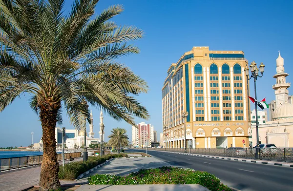 Ηνωμένα Αραβικά Εμιράτα Sharjah Νοέμβριος 2021 Buhaira Corniche Ανάχωμα Στη — Φωτογραφία Αρχείου