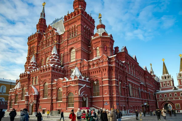 Russia Moscow December 2021 State Historical Museum Red Square Architecture — Stok fotoğraf