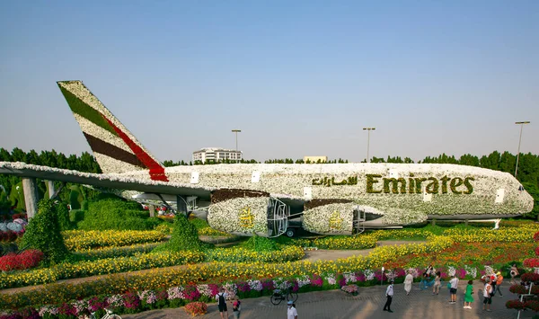 Uae Dubai November 2021 Dubai Miracle Garden Setting Real Aircraft — ストック写真