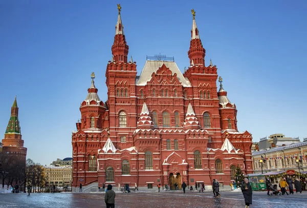 Russia Moscow December 2021 Architecture State Historical Museum Red Square — Stock Photo, Image