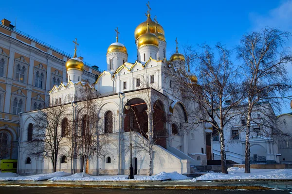 Καθεδρικός Ναός Ευαγγελισμού Στο Κρεμλίνο Της Μόσχας Παλιά Ρωσική Ορθόδοξη — Φωτογραφία Αρχείου