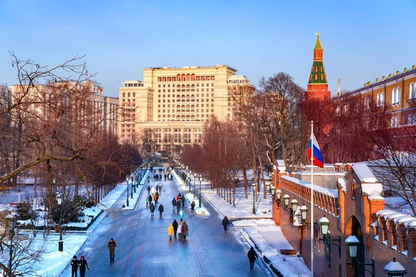 Russia Moscow December 2021 Scenisk Över Four Seasons Hotel Moskva — Stockfoto