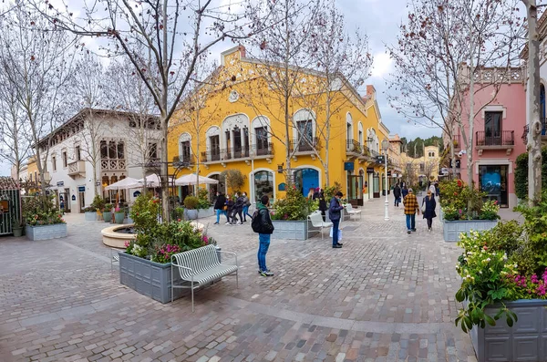 Spanien Barcelona Mars 2022 Köpcentrum Väg Roca Village Santa Agnes — Stockfoto