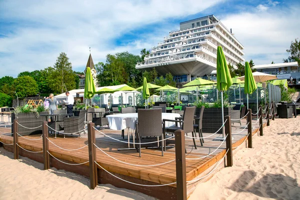 Lettland Jurmala Juni 2022 Open Air Restaurant Der Nähe Des — Stockfoto