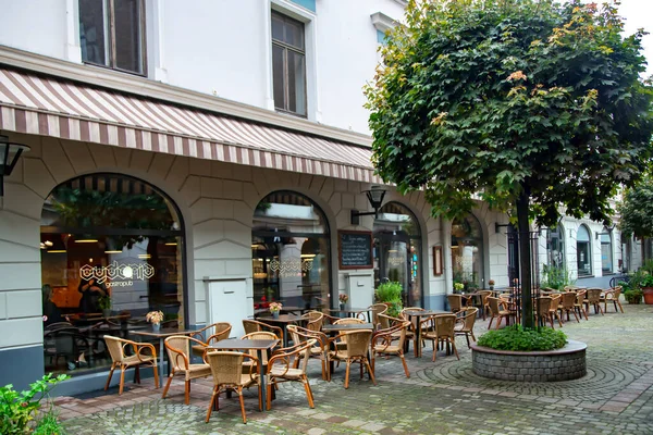 Latvia Riga June 2022 Quiet Cozy Square Open Air Cafes — Stock Photo, Image