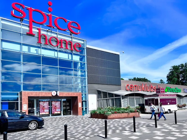 Latvia Riga July 2022 Central Entrance Spice Home Shopping Complex — 图库照片