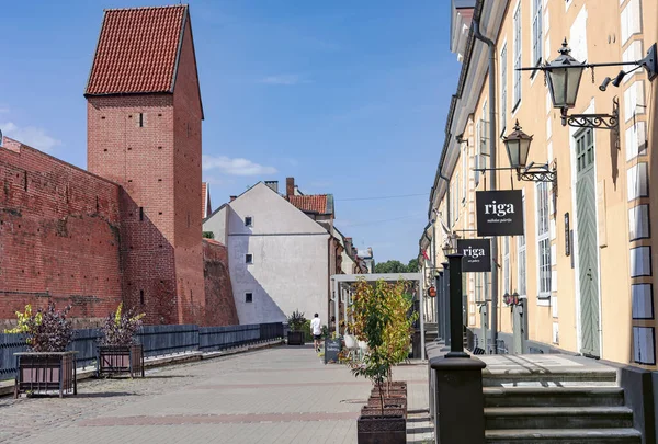 Latvia Riga August 2022 Facades Old Famous Jacob Barracks Torna — Stock Photo, Image