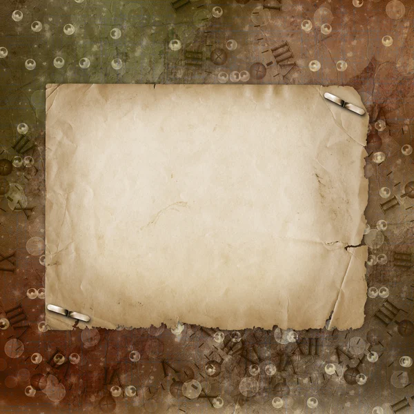 Grunge alienated paper design in scrapbooking style on the abstr — Stock Photo, Image