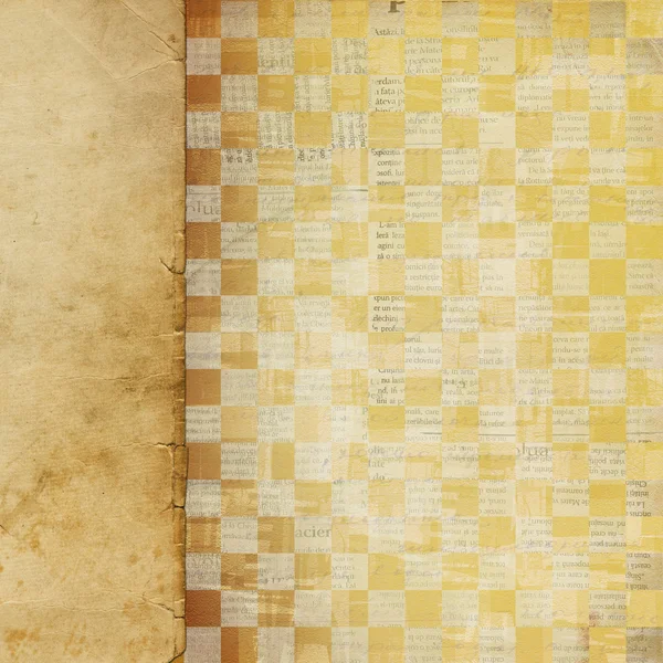 チェッカー チェス飾りとヴィンテージの抽象的な背景 — ストック写真