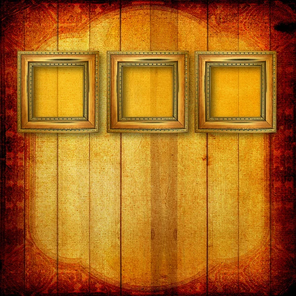 Old Victorian frames Victorian style on the wall in the room Stock