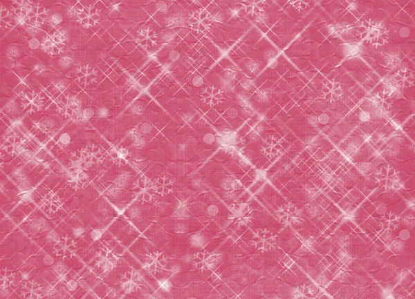 Fondo abstracto de invierno, estrellas de Navidad con copos de nieve — Foto de Stock