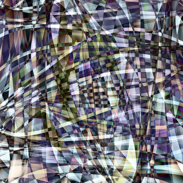 Modèle chaotique abstrait avec des lignes courbes translucides colorées — Photo