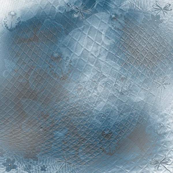 Анотація акварельних мазків з квітковим орнаментом на гранжевому — стокове фото