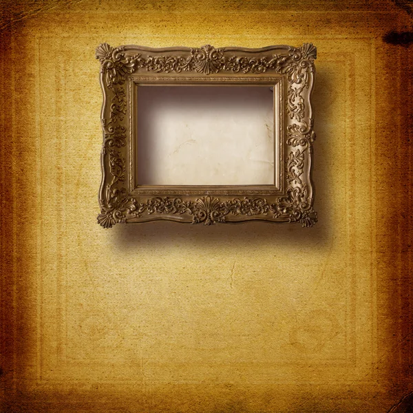 Old room, grunge interior with frames in style baroque — Stock Photo, Image