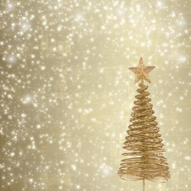 soyut olarak altın metal firtree ile Noel tebrik kartı