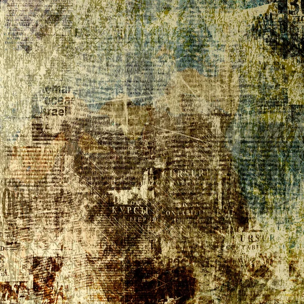 Grunge fondo de periódico abstracto para el diseño con viejo rasgado po — Foto de Stock