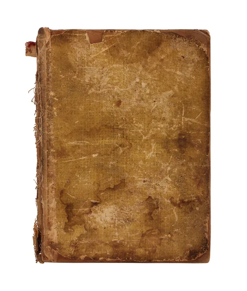 Old worn book cover isolated on white background — Stock Photo, Image