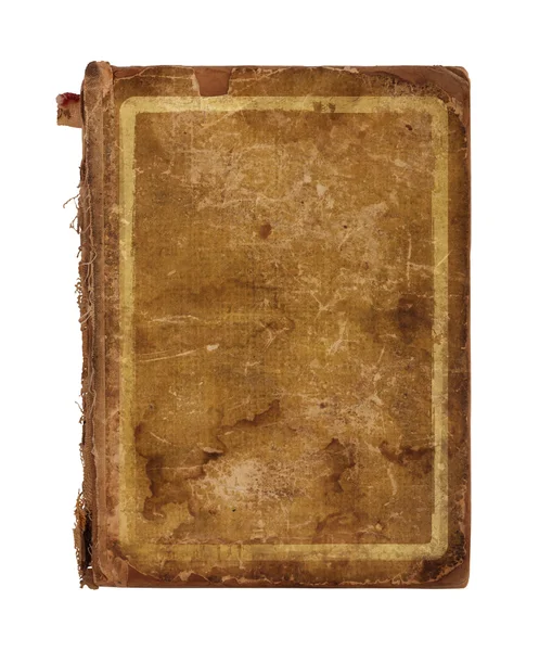 Vecchio libro indossato copertina isolata su sfondo bianco — Foto Stock