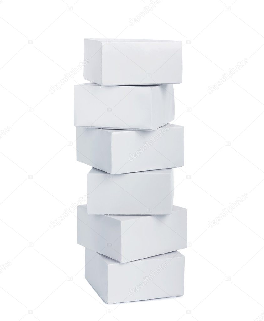 A set of gift boxes isolated on white background