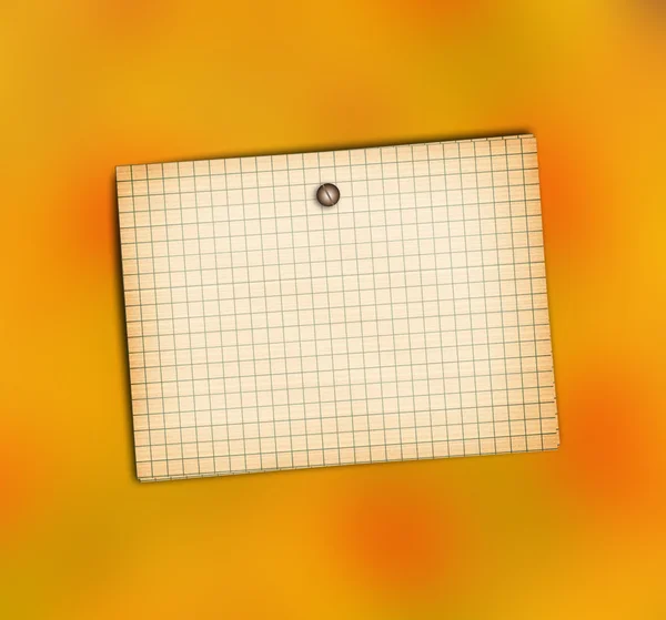 Eski parça kağıt üzerinde turuncu arka plan — Stok fotoğraf