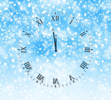soyut kar geçmiş yılbaşı Saat yüzü ile