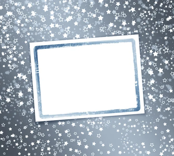 Abstract background with snowflakes, stars and blur boke — Stock Photo, Image