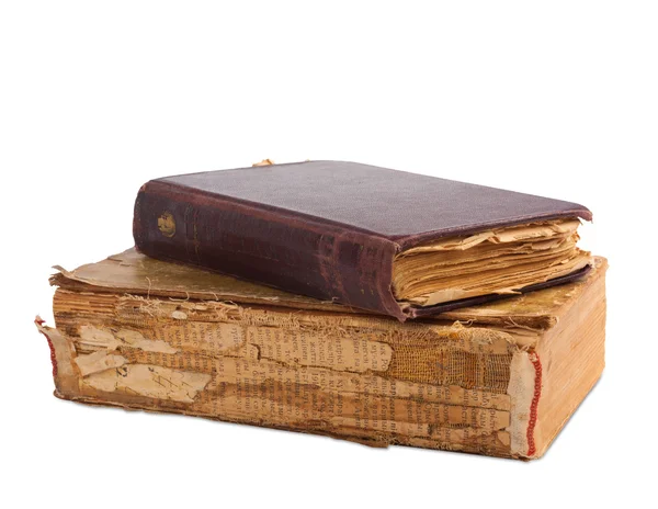 A stack of old books with gold stamping — Stock Photo, Image