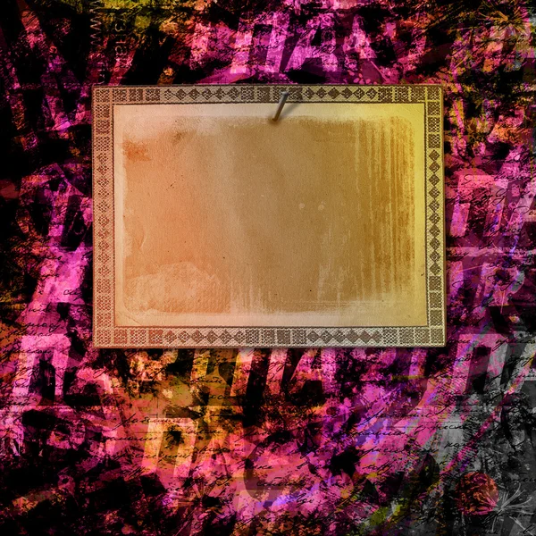 Grunge 抽象背景与手写文本的设计 — 图库照片