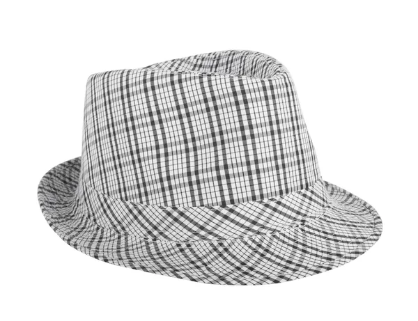 Monochrome checked hat for summer — Stock Photo, Image