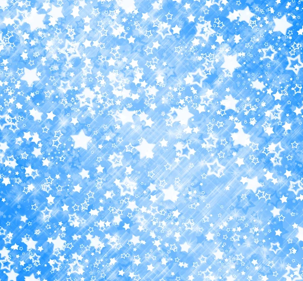 Fondo abstracto con copos de nieve, estrellas y borroso bokeh —  Fotos de Stock